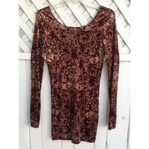 Vintage Velvet L/S Mini Dress